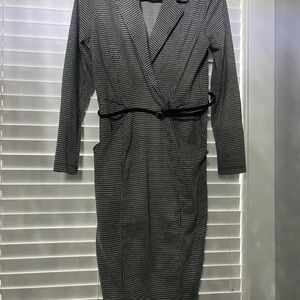 Black and White Houndstooth Dress